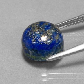 5,87 ctw natürlicher blauer Lapislazuli, Rundschliff, Lichtundurchlässig