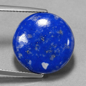 13,36 ctw natürlicher blauer Lapislazuli, Rundschliff, Lichtundurchlässig