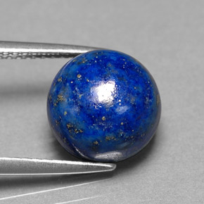 5,24 ctw natürlicher blauer Lapislazuli, Rundschliff, Lichtundurchlässig