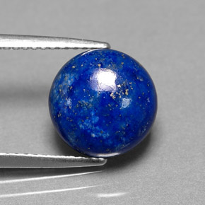 4,10 ctw natürlicher blauer Lapislazuli, Rundschliff, Lichtundurchlässig