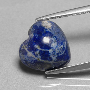 3,85 ctw natürlicher blauer Lapislazuli, Herzform, Lichtundurchlässig