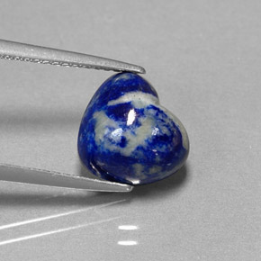 3,39 ctw natürlicher blauer Lapislazuli, Herzform, Lichtundurchlässig