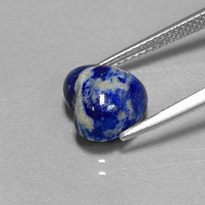 3,39 ctw natürlicher blauer Lapislazuli, Herzform, Lichtundurchlässig