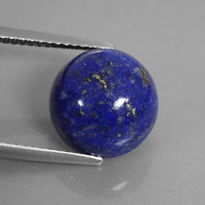 6,65 ctw natürlicher blauer Lapislazuli, Rundschliff, Lichtundurchlässig