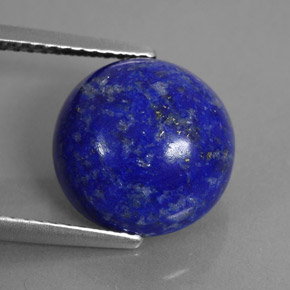 6,14 ctw natürlicher blauer Lapislazuli, Rundschliff, Lichtundurchlässig