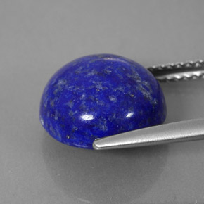 6,14 ctw natürlicher blauer Lapislazuli, Rundschliff, Lichtundurchlässig