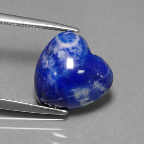 4,42 ctw natürlicher blauer Lapislazuli, Herzform, Lichtundurchlässig