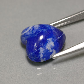 4,42 ctw natürlicher blauer Lapislazuli, Herzform, Lichtundurchlässig