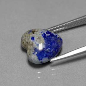 4,45 ctw natürlicher blauer Lapislazuli, Herzform, Lichtundurchlässig
