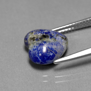 4,25 ctw natürlicher blauer Lapislazuli, Herzform, Lichtundurchlässig