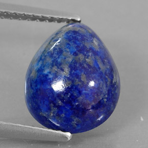 3,68 ctw natürlicher blauer Lapislazuli, Birnenform, Lichtundurchlässig