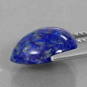 3,68 ctw natürlicher blauer Lapislazuli, Birnenform, Lichtundurchlässig