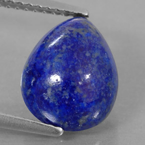 3,95 ctw natürlicher blauer Lapislazuli, Birnenform, Lichtundurchlässig
