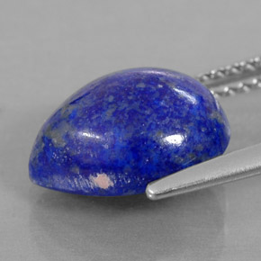 3,95 ctw natürlicher blauer Lapislazuli, Birnenform, Lichtundurchlässig
