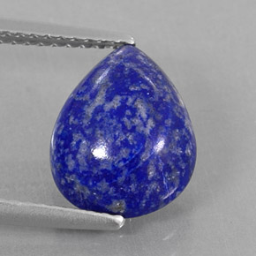 3,72 ctw natürlicher blauer Lapislazuli, Birnenform, Lichtundurchlässig