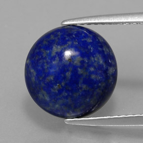 5,82 ctw natürlicher blauer Lapislazuli, Rundschliff, Lichtundurchlässig