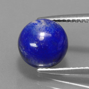 3,53 ctw natürlicher blauer Lapislazuli, Rundschliff, Lichtundurchlässig