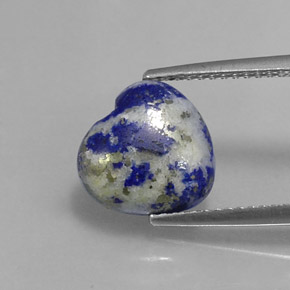 3,29 ctw natürlicher blauer Lapislazuli, Herzform, Lichtundurchlässig