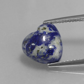 4,69 ctw natürlicher blauer Lapislazuli, Herzform, Lichtundurchlässig