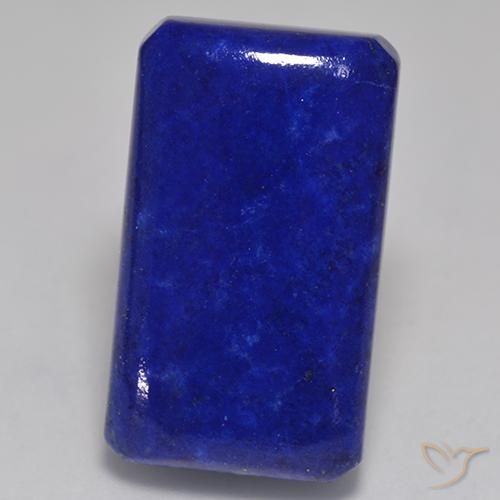 32.27ct Natürlicher Intensives Marineblau Lapislazuli, Smaragdschliff, Lichtundurchlässig