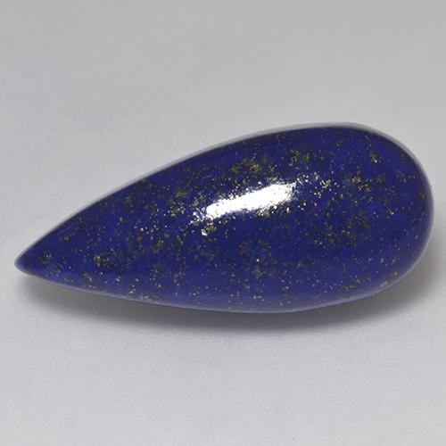15,99 ctw natürlicher blauer Lapislazuli, Birnenform, Lichtundurchlässig