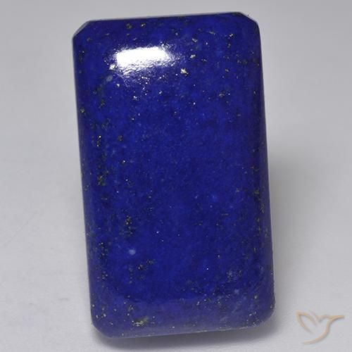 29.69ct Natürlicher dunkelblau Lapislazuli, Smaragdschliff, Lichtundurchlässig