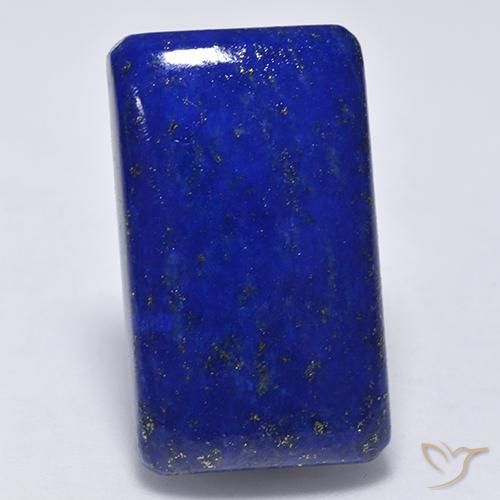 28.06ct Natürlicher Intensives Marineblau Lapislazuli, Smaragdschliff, Lichtundurchlässig