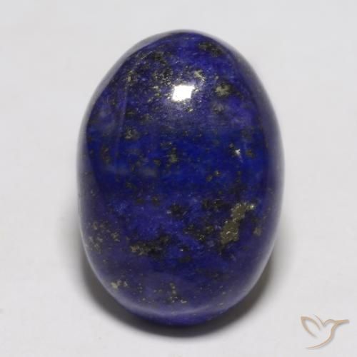 11.25ct Natürlicher dunkelblau Lapislazuli, Oval, Lichtundurchlässig, Photo A