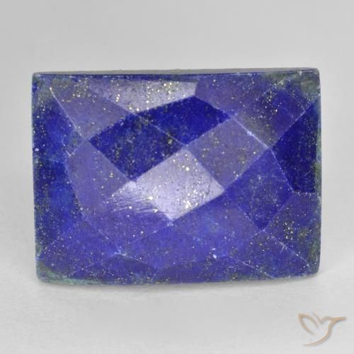 9,17 ctw natürlicher tiefblau Lapislazuli, Baguette, Lichtundurchlässig