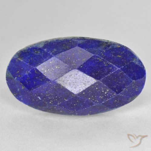 9,17 ctw natürlicher Tiefes ägyptisches Blau Lapislazuli, Oval, Lichtundurchlässig