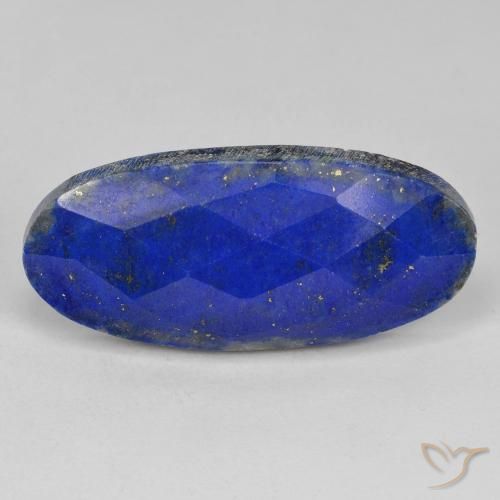 29.21ct Natürlicher Navy blau Lapislazuli, Oval, Lichtundurchlässig