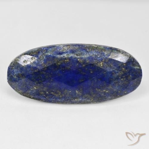 40.24ct Natürlicher dunkelblau Lapislazuli, Oval, Lichtundurchlässig