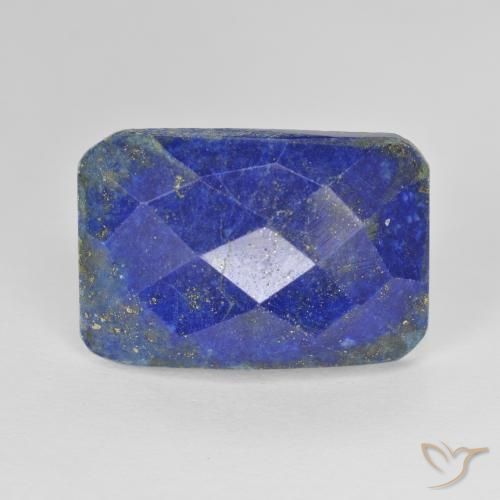 13.36ct Natürlicher Hellblau Lapislazuli, Smaragdschliff, Lichtundurchlässig