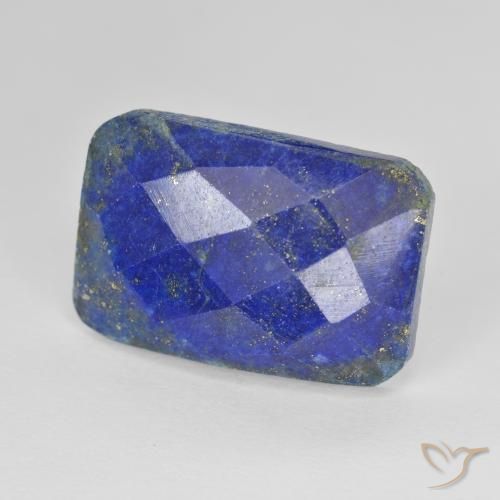 9,17 ctw natürlicher Hellblau Lapislazuli, Oktagonschliff, Lichtundurchlässig