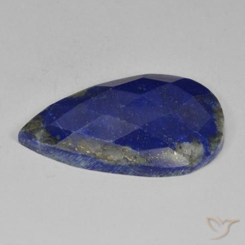 9,17 ctw natürlicher Sehr tiefes Blau Lapislazuli, Birnenform, Lichtundurchlässig