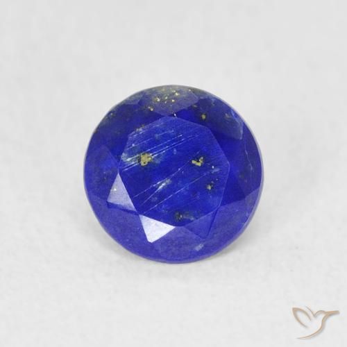 0,79 ctw natürlicher blauer Lapislazuli, Rundschliff, Lichtundurchlässig