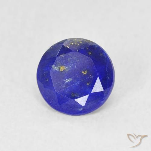 0,79 ctw natürlicher blauer Lapislazuli, Rundschliff, Lichtundurchlässig