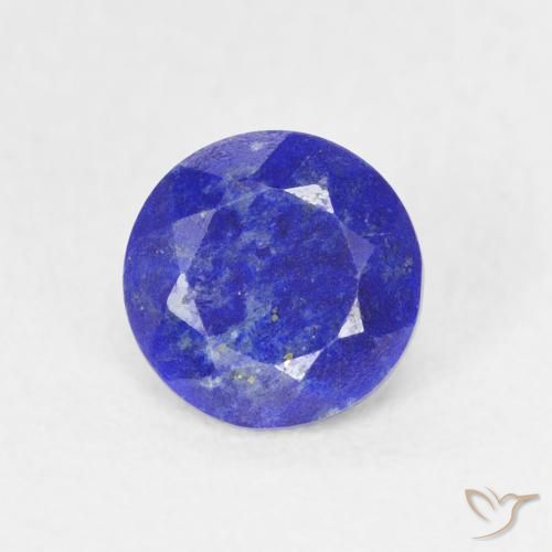 0,85 ctw natürlicher blauer Lapislazuli, Rundschliff, Lichtundurchlässig