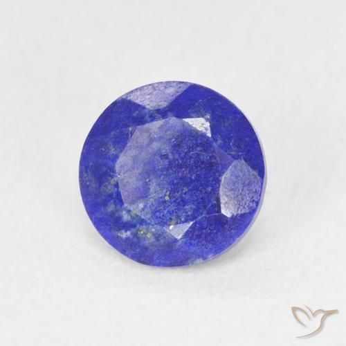 0,85 ctw natürlicher blauer Lapislazuli, Rundschliff, Lichtundurchlässig