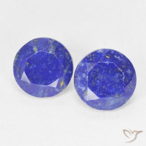 1,71 ct natürliche blauer Lapislazuli-Edelsteine, Rundschliff, Lichtundurchlässig