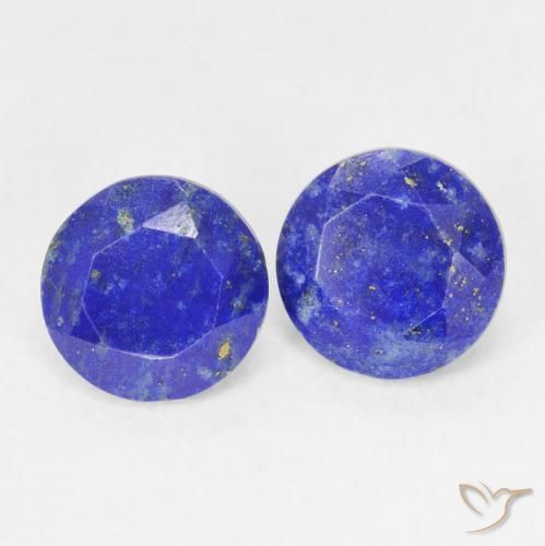 1,71 ct natürliche blauer Lapislazuli-Edelsteine, Rundschliff, Lichtundurchlässig