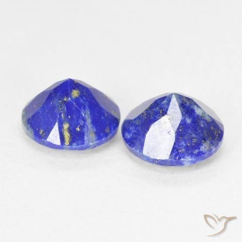 1,71 ct natürliche blauer Lapislazuli-Edelsteine, Rundschliff, Lichtundurchlässig