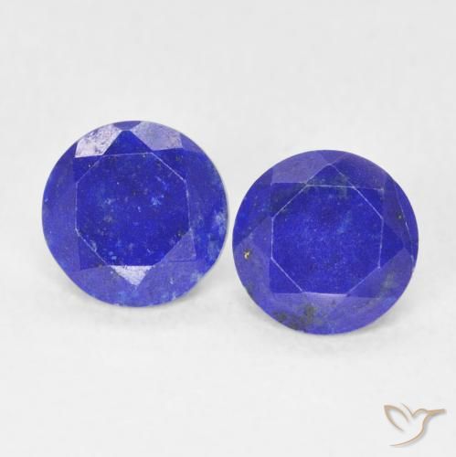1,48 ct natürliche blauer Lapislazuli-Edelsteine, Rundschliff, Lichtundurchlässig