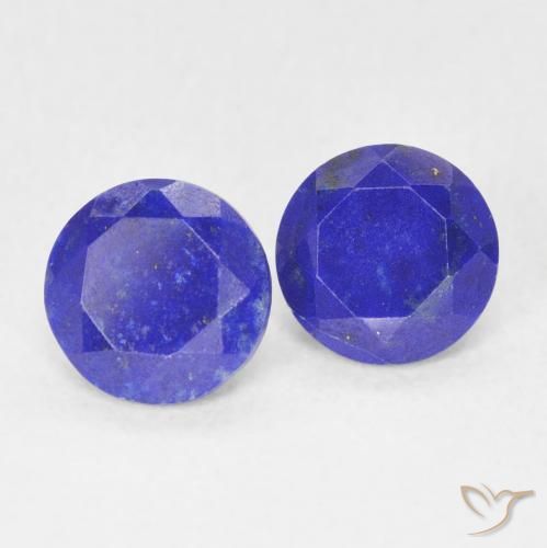 1,48 ct natürliche blauer Lapislazuli-Edelsteine, Rundschliff, Lichtundurchlässig