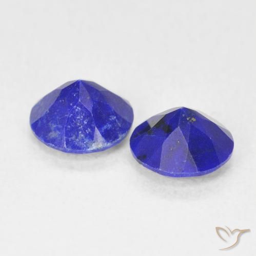 1,48 ct natürliche blauer Lapislazuli-Edelsteine, Rundschliff, Lichtundurchlässig