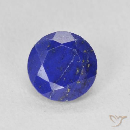0,86 ctw natürlicher blauer Lapislazuli, Rundschliff, Lichtundurchlässig