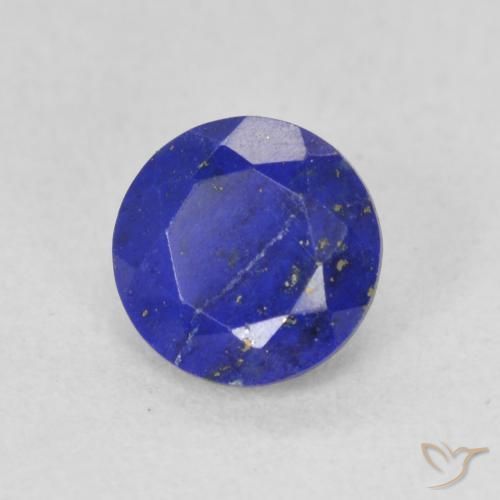 0,86 ctw natürlicher blauer Lapislazuli, Rundschliff, Lichtundurchlässig