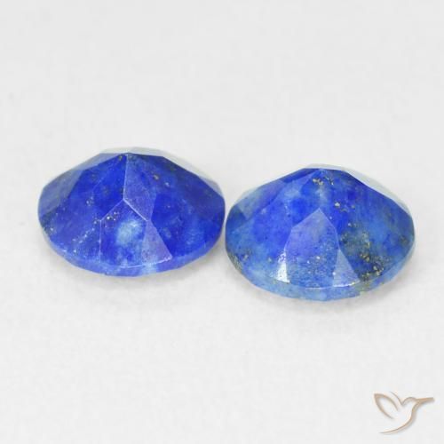 1.56 ct natürliche Tiefes Azurblau Lapislazuli-Edelsteine, Rund Schliff, Lichtundurchlässig