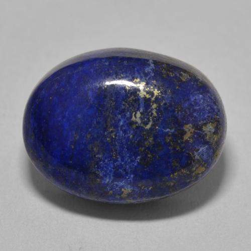 18.60ct Natürlicher dunkelblau Lapislazuli, Oval, Lichtundurchlässig, Photo A