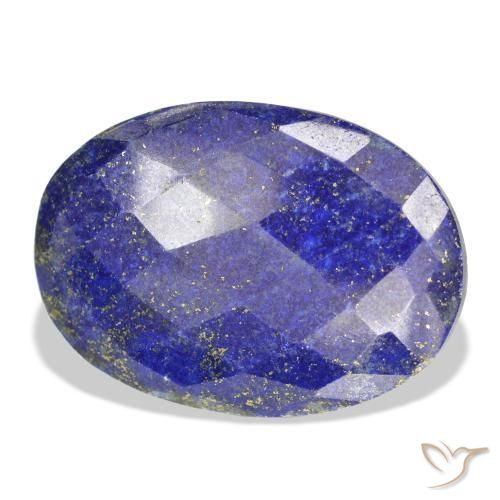 9,17 ctw natürlicher Tiefes ägyptisches Blau Lapislazuli, Oval, Lichtundurchlässig